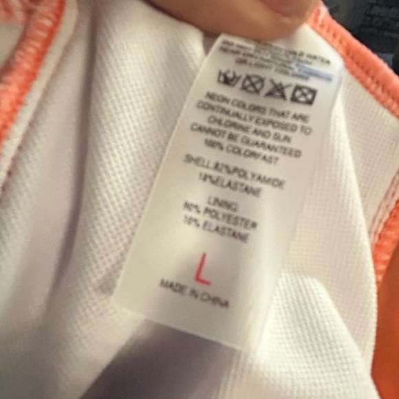 swim dress peach built in bottoms padded modest L - Picture 5 of 11